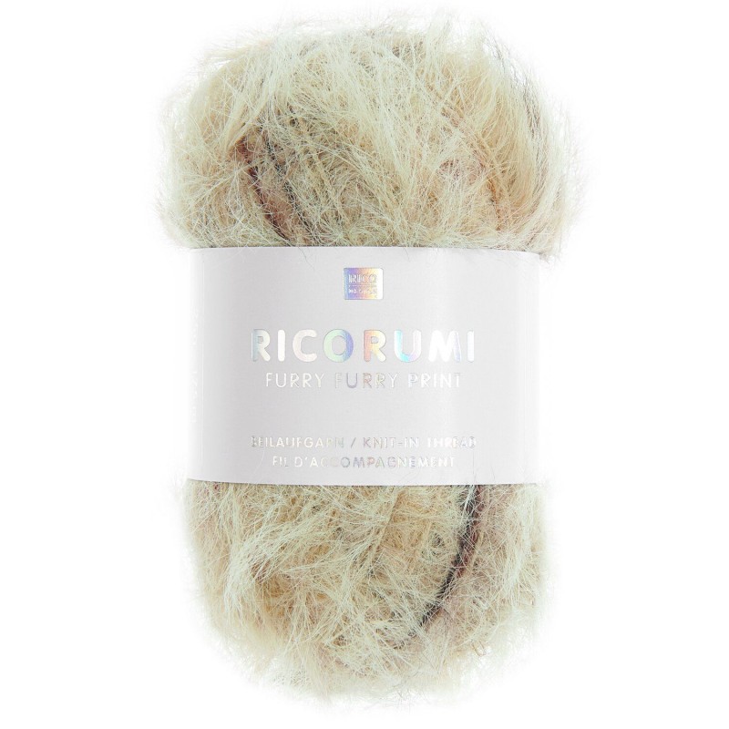Fil Ricorumi Furry Furry Print réf.003 Beige